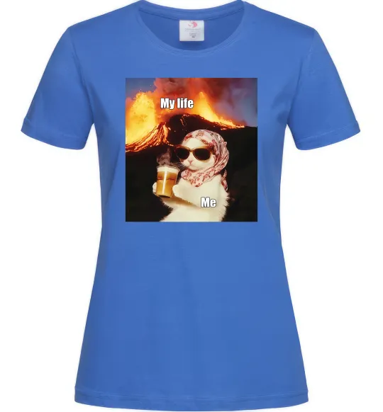 Жіноча футболка My life Яскраво-синій фото