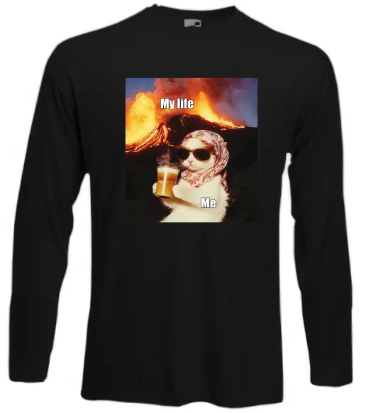 Лонгслів My life Чорний фото