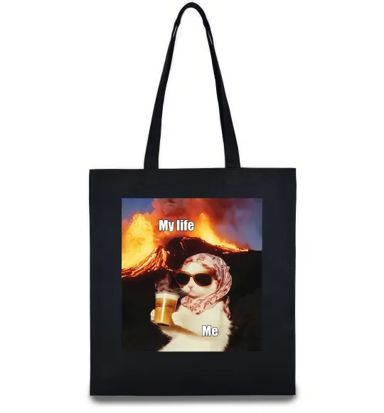 Еко-сумка My life Чорний фото