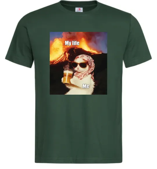 Чоловіча футболка My life Темно-зелений фото
