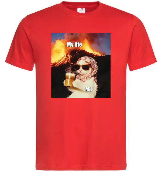 Чоловіча футболка My life Червоний фото