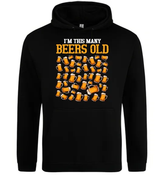 Женская толстовка (худи) Many beers old Черный фото