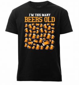 Чоловіча преміум футболка Many beers old