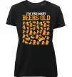 Женская премиум футболка Many beers old Черный фото