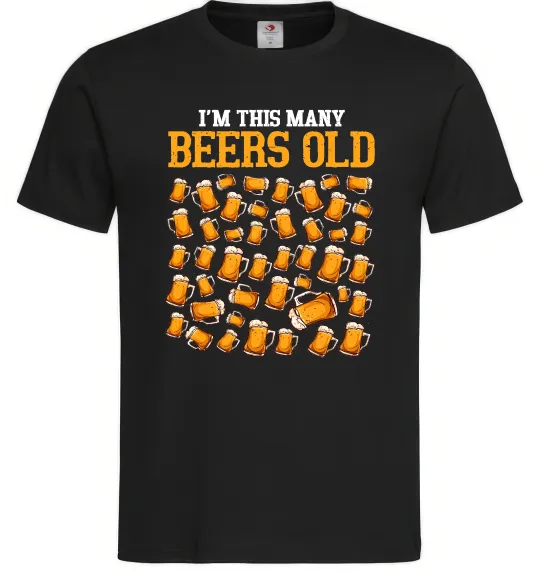 Мужская футболка Many beers old Черный фото