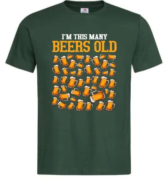 Мужская футболка Many beers old Темно-зеленый фото