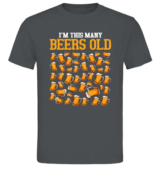 Мужская футболка Many beers old Графит фото