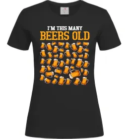 Жіноча футболка Many beers old Чорний фото