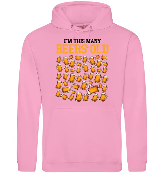 Мужская толстовка (худи) Many beers old Розовый фото