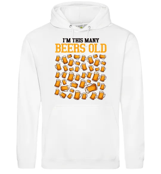 Женская толстовка (худи) Many beers old Белый фото