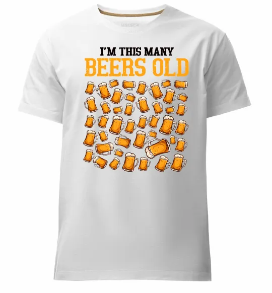Мужская премиум футболка Many beers old Белый фото