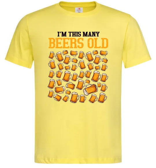 Мужская футболка Many beers old Лимонный фото