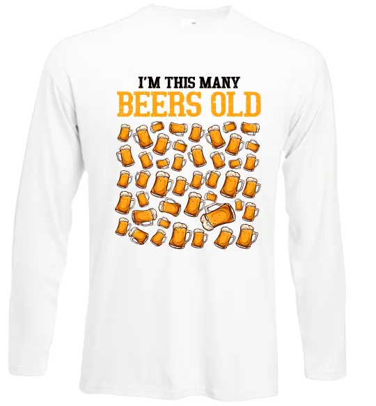 Лонгслив Many beers old Белый фото