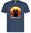 Чоловіча футболка Кіт Це не я Темно-синій Чоловіча футболка Кіт Це не я Темно-синій фото