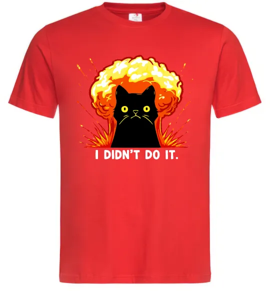 Чоловіча футболка Кіт Це не я Червоний фото