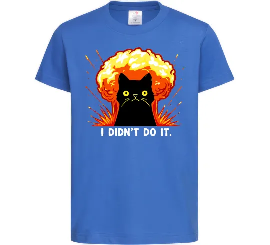 Детская футболка Кіт Це не я Ярко-синий фото