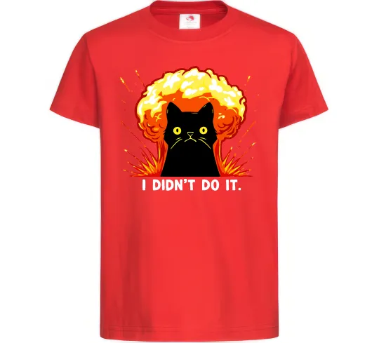 Детская футболка Кіт Це не я Красный фото