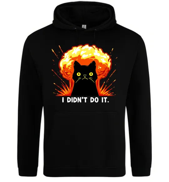 Жіноча толстовка (худі) Кіт Це не я Чорний фото