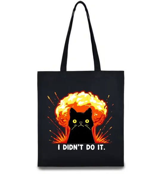 Еко-сумка Кіт Це не я Чорний фото