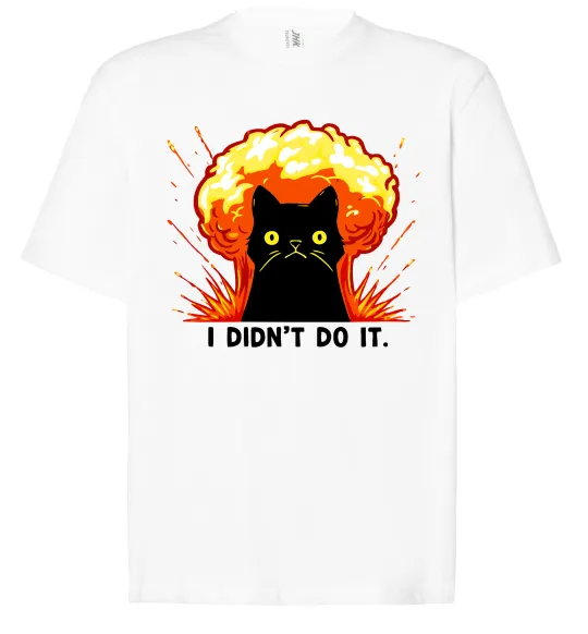 Футболка Оверсайз Кіт Це не я Белый фото