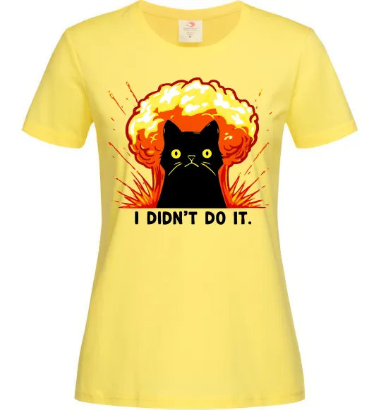 Жіноча футболка Кіт Це не я Лимонний фото