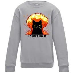 Детский Свитшот Oh no cringe Серый меланж фото