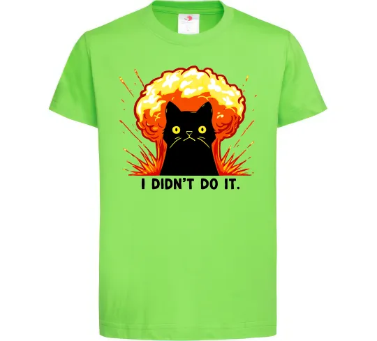 Детская футболка Кіт Це не я Лаймовый фото