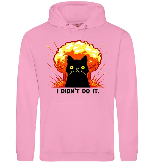 Чоловіча толстовка (худі) Кіт Це не я Рожевий фото
