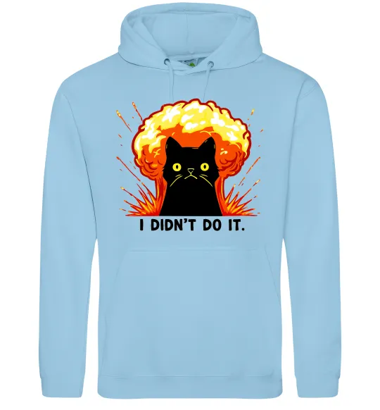 Жіноча толстовка (худі) Кіт Це не я Блакитний фото