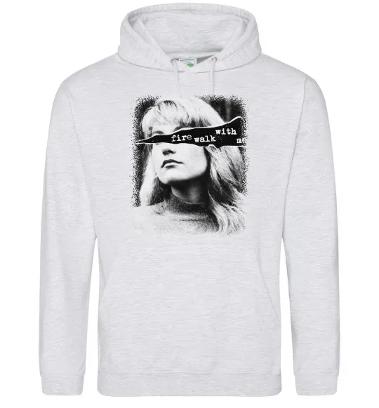 Женская толстовка (худи) Fire walk with me Twin Peaks Серый меланж фото