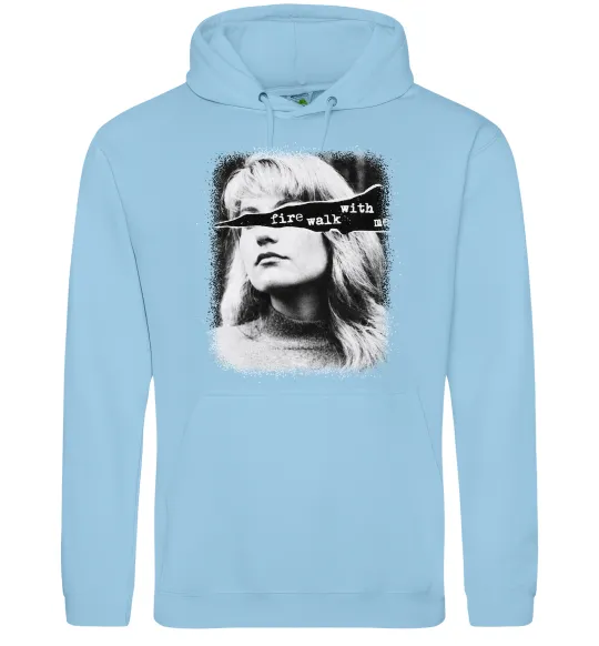 Женская толстовка (худи) Fire walk with me Twin Peaks Голубой фото