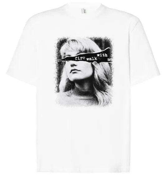 Футболка Оверсайз Fire walk with me Twin Peaks Білий фото