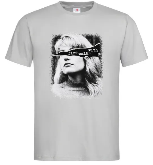 Мужская футболка Fire walk with me Twin Peaks Серый фото