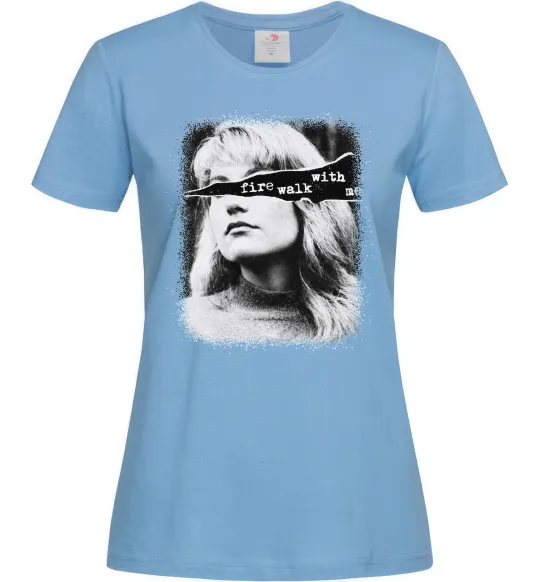 Жіноча футболка Fire walk with me Twin Peaks Блакитний фото