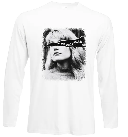 Лонгслів Fire walk with me Twin Peaks Білий фото