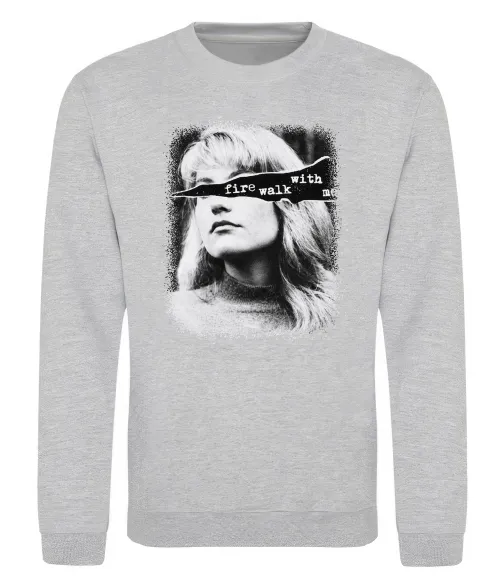 Свитшот Fire walk with me Twin Peaks Серый меланж фото