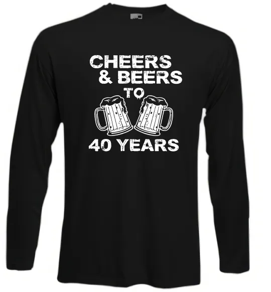 Лонгслів Cheers&beers to 40 years Чорний фото
