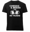 Мужская премиум футболка Cheers&beers to 40 years Черный фото