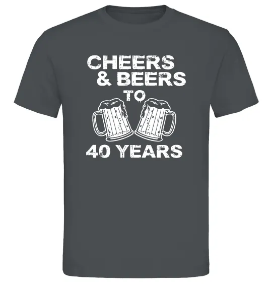 Мужская футболка Cheers&beers to 40 years Графит фото