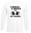 Лонгслів Cheers&beers to 40 years Білий Лонгслів Cheers&beers to 40 years Білий фото