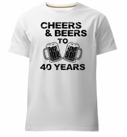 Мужская премиум футболка Cheers&beers to 40 years Мужская премиум футболка Cheers&beers to 40 years