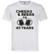 Мужская футболка Cheers&beers to 40 years Белый фото
