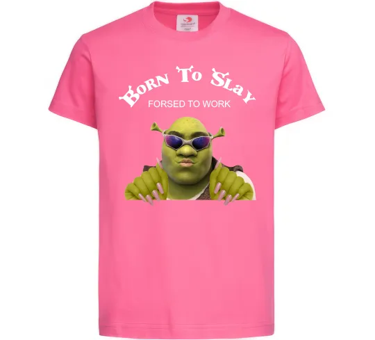 Детская футболка Born to slay Ярко-розовый фото