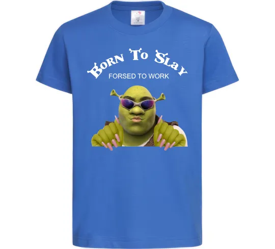 Детская футболка Born to slay Ярко-синий фото