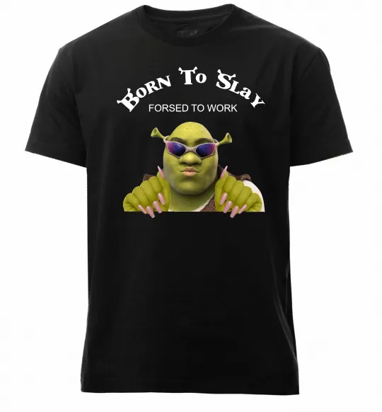 Мужская премиум футболка Born to slay Черный фото