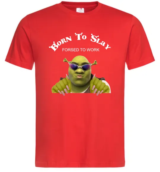 Мужская футболка Born to slay Красный фото