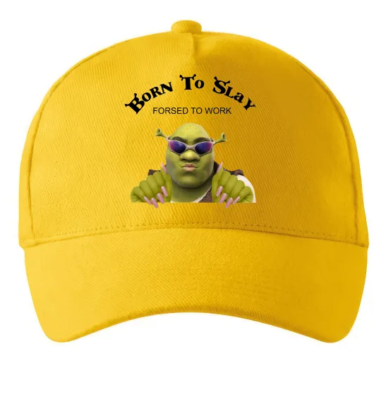 Кепка Born to slay Солнечно желтый фото