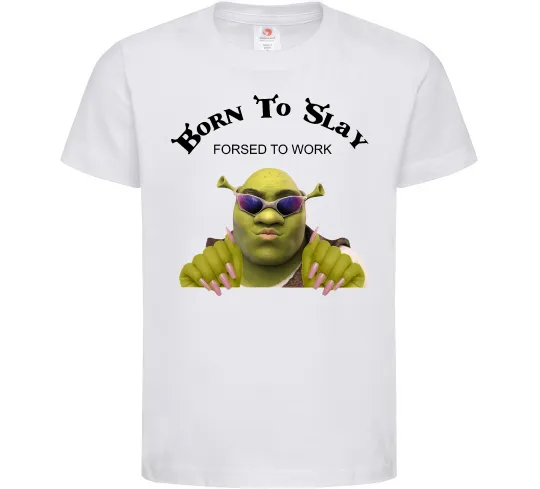 Детская футболка Born to slay Белый фото