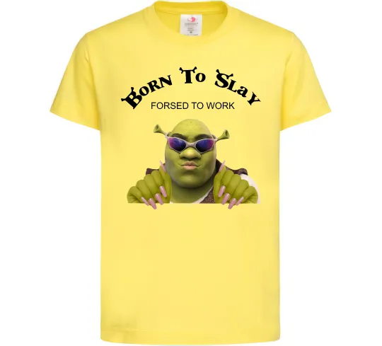 Детская футболка Born to slay Лимонный фото