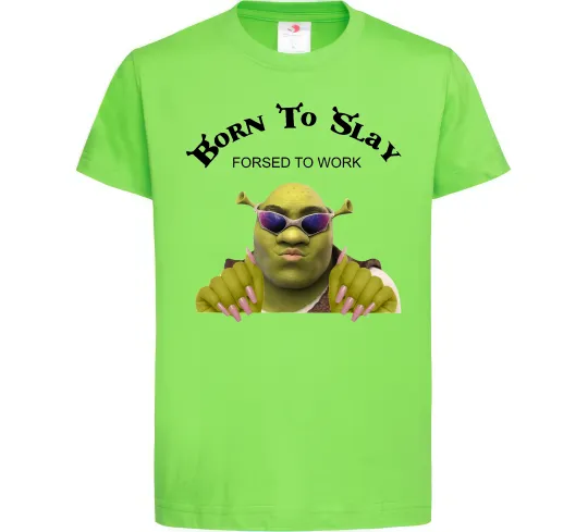 Детская футболка Born to slay Лаймовый фото
